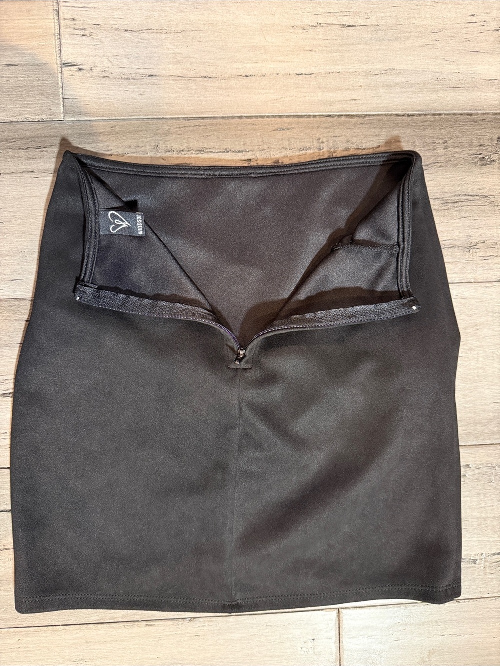 Black Ruched Wrap Mini Skirt - Picture 7 of 7
